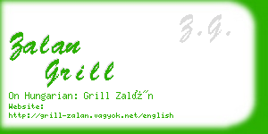 zalan grill business card